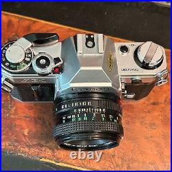 CANON AE-1 Vintage 1980 35mm SLR Film Camera w 50mm f1.8 Lens + Xtras Working