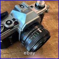 CANON AE-1 Vintage 1980 35mm SLR Film Camera w 50mm f1.8 Lens + Xtras Working