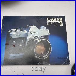 CANON FTb QL 35mm Film Camera SLR Lens & Case Lot READ DESCRIPTION