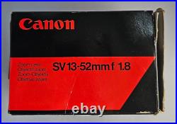 CANON VINTAGE STILL VIDEO 13-52mm f1.8 SV LENS RARE fits rc-760 camera
