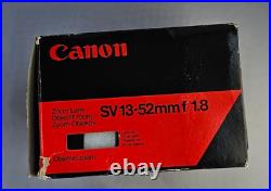 CANON VINTAGE STILL VIDEO 13-52mm f1.8 SV LENS RARE fits rc-760 camera
