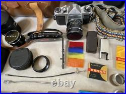 CELEBRITY Pentax Asahi Vivitar Yashiga Sparks lens Vintage Camera acc lot 1C24