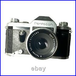 CLEAN VINTAGE PENTACON ZI FILM CAMERA BODY With TESSAR f/2.8 50mm LENS UNTESTED