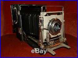 CROWN GRAPHIC 4 X 5 VIEW CAMERA f 4.7 127mm Kodak Ektar Lens Kalart Range Finder