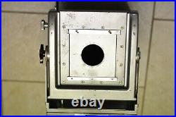 Calumet 26 mono-rail 4x5 camera with ground glass adapter and lens board. #1