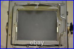 Calumet 26 mono-rail 4x5 camera with ground glass adapter and lens board. #1