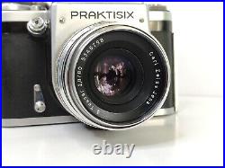 Camera Praktisix PENTACON Lens 50mm f2.8 Carl Zeiss Jena Tessar Vintage Rare