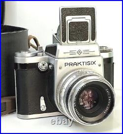 Camera Praktisix PENTACON Lens 50mm f2.8 Carl Zeiss Jena Tessar Vintage Rare