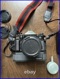 Canon A-1 35mm Vintage SLR Film Camera with Lenses, Case And Accessories TESTED