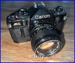 Canon A-1 A1 Film Camera with Canon FD 50mm f/1.4 Lens Vintage Working
