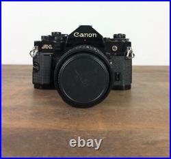 Canon A1 Black Canon FD 30mm Lens Tested Works Vintage Film Camera
