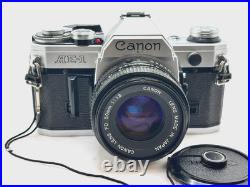 Canon AE-1 35 mm Camera 50mm f1.8 FD Lens & vintage strap FILM Tested Canon AE-1 35 mm Camera 50mm f1.8 FD Lens & vintage strap FILM Tested