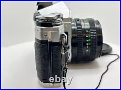 Canon AE-1 35 mm Camera 50mm f1.8 FD Lens & vintage strap FILM Tested