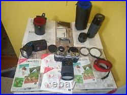 Canon AE-1 35mm Camera Lot. Lenses, Flash, Manuals. Vintage Photography