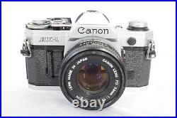 Canon AE-1 35mm Film SLR Vintage Camera with 50mm Lens, Tested with Warranty