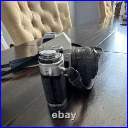 Canon AE-1 35mm SLR Film Camera Black Silver with Canon Lens Vintage Photography