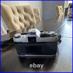 Canon AE-1 35mm SLR Film Camera Black Silver with Canon Lens Vintage Photography