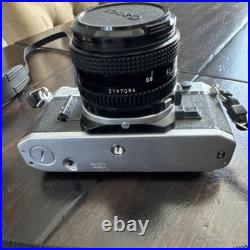 Canon AE-1 35mm SLR Film Camera Black Silver with Canon Lens Vintage Photography