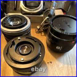 Canon AE-1 35mm SLR Film Camera Silver Black with Lenses and Accessories unteste