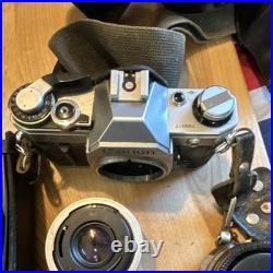 Canon AE-1 35mm SLR Film Camera Silver Black with Lenses and Accessories unteste