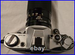 Canon AE-1 35mm SLR Film Camera WithVintage Canon FD Lens 200mm 14 Made In Japan