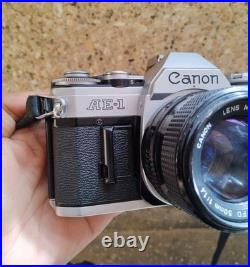 Canon AE-1 AE1 35mm SLR Film Camera with Canon 50mm f/1.4 FD Lens