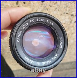 Canon AE-1 AE1 35mm SLR Film Camera with Canon 50mm f/1.4 FD Lens