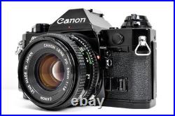 Canon AE-1 AE1 Program Black 35mm Vintage SLR Best Film Camera + 50mm Lens Japan