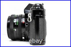 Canon AE-1 AE1 Program Black 35mm Vintage SLR Best Film Camera + 50mm Lens Japan