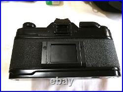 Canon AE-1 Camera Black 35MM Vintage SLR Film Camera & Lens 28MM F 2.8 & Case