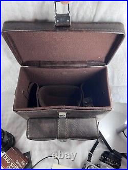 Canon AE-1 Camera With Accessories And Case Vintage 3 Lenses