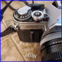 Canon AE-1 Film Camera with 3 Lenses & More Vintage WORKING