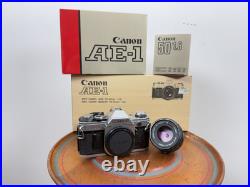 Canon AE-1 Kit Vintage 35mm Camera Original Box with 50mm Lens