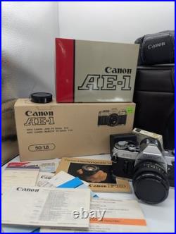 Canon AE-1 Kit Vintage 35mm Camera Original Boxes with 50mm And 75-250 Lens