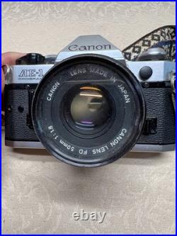 Canon AE-1 Program 35mm SLR Film Camera FD 50mm 11.8 Lens Vintage Japan AE1