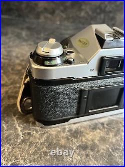 Canon AE-1 Program 35mm SLR Film Camera Vintage FD 28mm 12.8 Lens (No Battery)