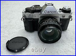 Canon AE-1 Program Film Camera & 50mm f/1.8 Lens VTG Retro Photography WORKS