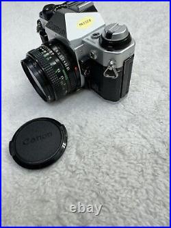 Canon AE-1 Program Film Camera & 50mm f/1.8 Lens VTG Retro Photography WORKS