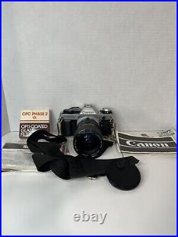 Canon AE-1 Program Film Vintage Camera with 80mm Lens Kit & Extras Tested Working