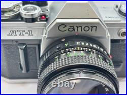 Canon AT-1 35 mm Camera 50mm f1.8 FD Lens & vintage strap FILM Tested
