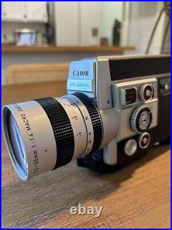 Canon Auto Zoom 814 Movie Camera Lens C-8 7.5 -60mm 1 1.4 Macro(tested & works)