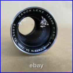 Canon Camera Co. 135mm 3.5 M39 Vintage Screwmount Lens With Caps NICE