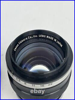 Canon Camera Co. Lens C-16 50mm 11.4 No. 10330 Made On Japan With Case Working