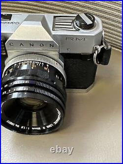 Canon Canonflex RM Vintage 35mm SLR Film Camera With 50mm 11.8 Lens WOW