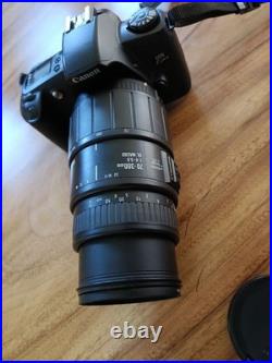Canon DSLR Camera with Sigma Lens Vintage Film Camera Accessories Set