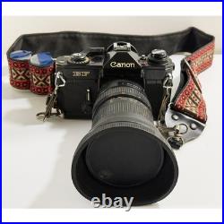 Canon EF 35mm Film SLR Camera Black Vintage Macro 35-105mm Zoom Lens Strap