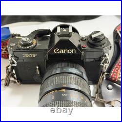 Canon EF 35mm Film SLR Camera Black Vintage Macro 35-105mm Zoom Lens Strap