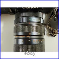 Canon EF 35mm Film SLR Camera Black Vintage Macro 35-105mm Zoom Lens Strap