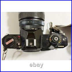 Canon EF 35mm Film SLR Camera Black Vintage Macro 35-105mm Zoom Lens Strap