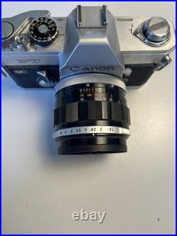 Canon FT QL 35mm Film Camera with Canon FL 55mm f/1.2 Lens Japan Vintage